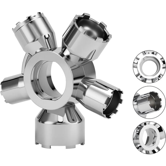 Upgraded Metal 10-in-1 Faucet Aerator Tool - Heavy-Duty Removal Key Kit, Fits M16.5/M18.5/M21.5/M22/M24/M28 Sizes,Works Thread & Housing Aerators,Essential Plumbing Repair Accessory