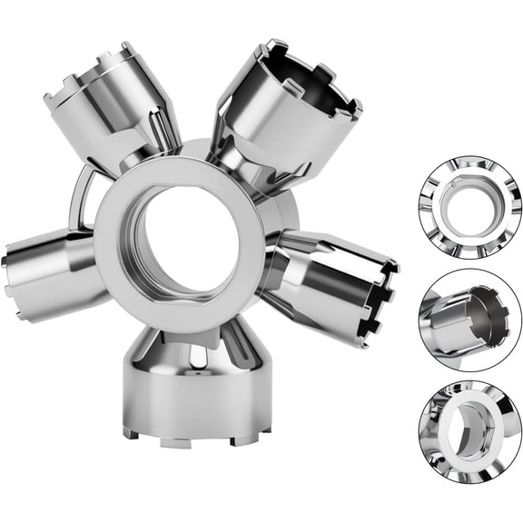 Upgraded Metal 10-in-1 Faucet Aerator Tool - Pro-Grade Multi-Size Aerator Remover,Designed for Hidden Threaded & Housed Aerators,Fits M16.5/M18.5/M21.5/M22/M24/M28,Ideal for Home & Handyman Use