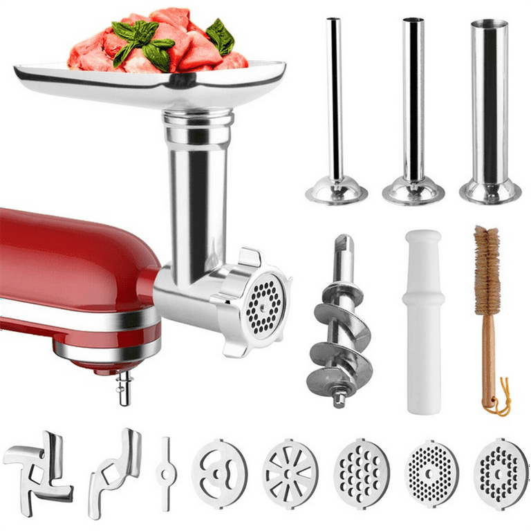 Metal Food Grinder Attachments for KitchenAid Stand Mixers, Meat Grinder,  Sausage Stuffer, Perfect Attachment for KitchenAid Mixers