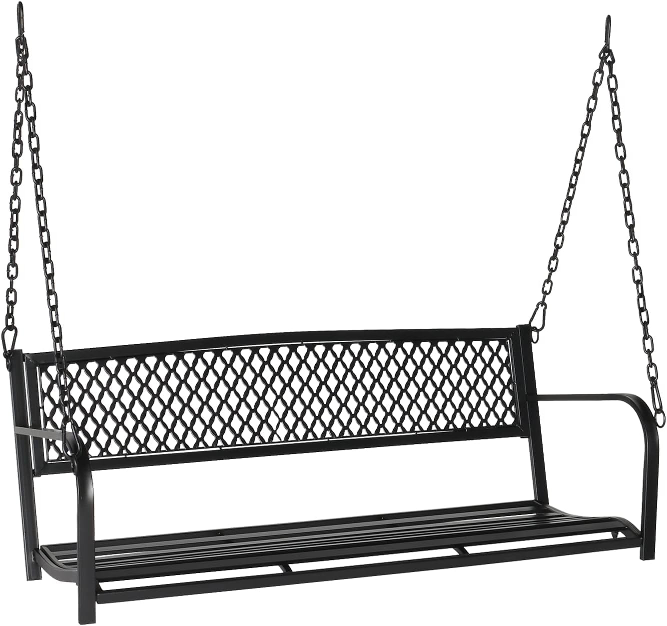 Upgraded Metal Patio Porch Swing, 660 LBS Weight Capacity Steel Porch