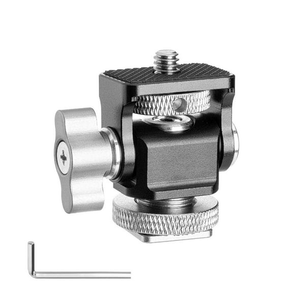 Upgraded Metal Snail PTZ Adjustable Damping Monitors Stand Camera Hotshoe Universal Photography Accessories PTZ