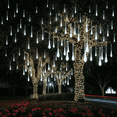 thumbnail image 1 of Upgraded Meteor Shower Rain Lights - 19.68 Inch, 10 Tubes, 540 LED Falling Rain Drop Christmas Light, Waterproof Cascading Lights for Holiday Party Wedding Christmas Tree Decoration (White), 1 of 8