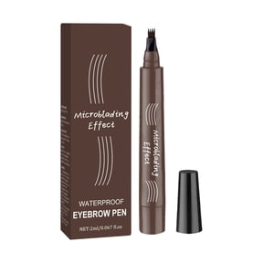 Upgraded Microblading Eyebrow Pencil, Micro-Fork Tip Brow Pen, Waterproof Long Lasting Natural Hair-Like Eyebrow Pencil for Women.(Dark Brown)