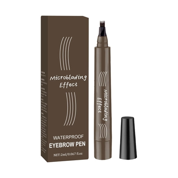 Upgraded Microblading Eyebrow Pencil, Micro-Fork Tip Brow Pen, Waterproof Long Lasting Natural Hair-Like Eyebrow Pencil for Women.(Dark Gray)