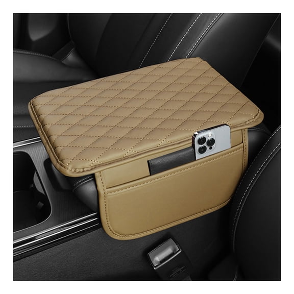 Upgraded Microfiber Leather Car Armrest Cover with Storage Bags