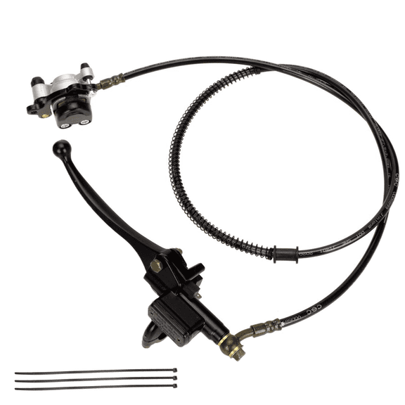 Upgraded Mini Bike Hydraulic Brake Kit Compatible with Baja Doodle Bug DB30 Blitz Racer Dirt Bug Predator 79cc 97cc 2.8hp Minibike Parts with Master Cylinder Caliper Pads Brake Assembly Kit