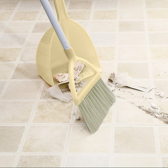 Upgraded Mini Broom with Dustpan-Small Housekeeping Cleaning Sweep for Kitchen Bathroom Pet Nest Boat 20" C