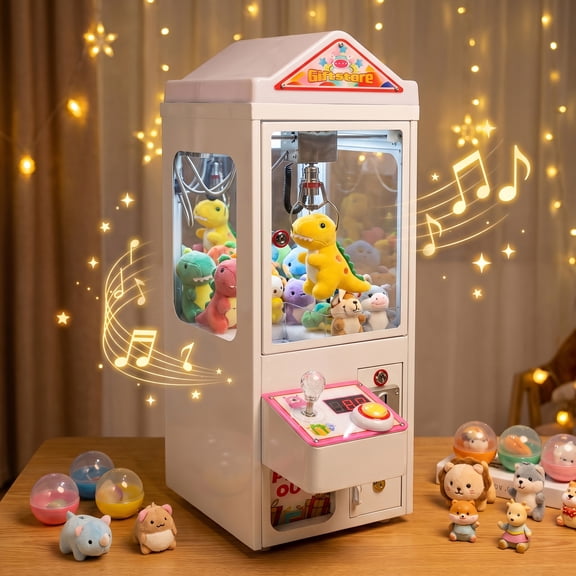 Upgraded Mini Claw Crane Machine, 110V Metal Case Bar Candy Toy Catcher, Fun Claw Machine, Shake-Proof, Adjustable Claw