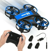 ZIOBLW Upgraded Mini Drone: Indoor RC Nano Quadcopter for Kids Beginners with Throw-to-Go, Altitude Hold, 3D Flips, Headless Mode, and 3 Batteries - Perfect Toy for Boys and Girls-Blue