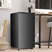 Upgraded Mini Fridge, 3.2 Cu. Ft Mini Fridge with Freezer, Compact Single Door Adjustable Thermostat Low Noise, Black