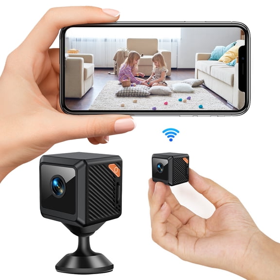 Upgraded Mini Security Camera,Wireless Micro Camera, Free Cloud Storage, 4K WiFi Wireless Surveillance,Motion Detection,App Control Auto Night Vision for Family Monitoring Access Control