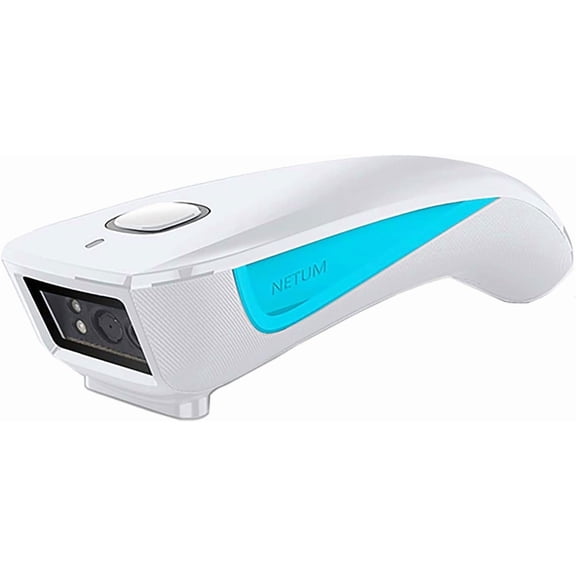 Upgraded Mini Wireless QR Barcode , 3 in 1 Bluetooth Portable Pocket Small 1D 2D Bar Code Reader, Automatic Fast, Precise ning for POS, C850 White