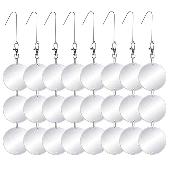 Upgraded Mirror Reflective Bird Repellent Upgraded Bird Scare Discs Set Highly Reflective Double-Sided Bird Reflectors