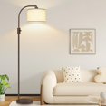 Upgraded Modern Arc Dimmable Tall Standing Floor Lamp with Shade, 1200 ...