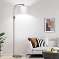 Upgraded Modern Arc Dimmable Tall Standing Floor Lamp with Shade, 1200 ...