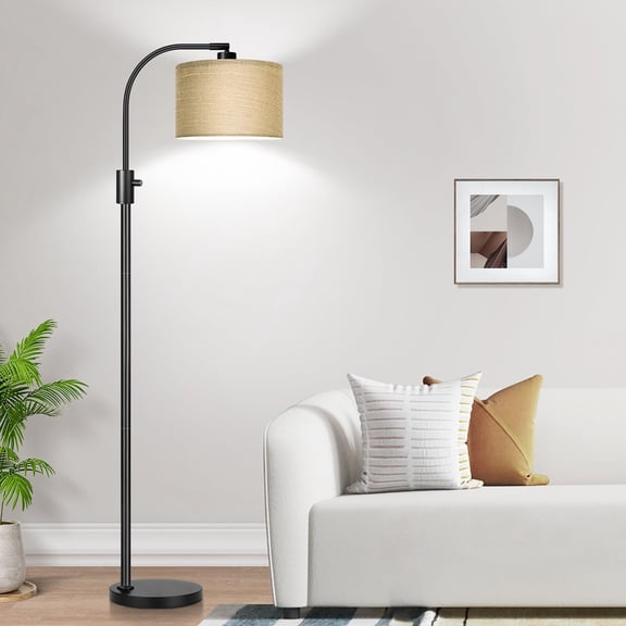 Upgraded Modern Arc Dimmable Tall Standing Floor Lamp with Shade, 1200 ...