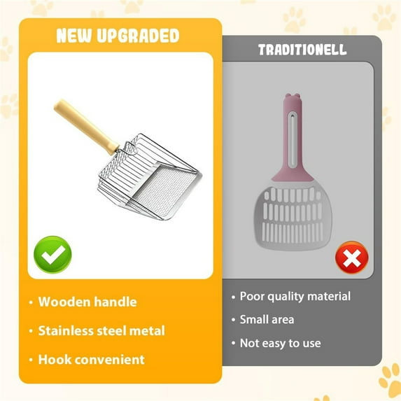 Upgraded Modern Cats Litter Box 2025 Metal Litter Box With Wooden Cover Pet Poop Box Suitable For Clumping Litter Dog And Hamster Waste L