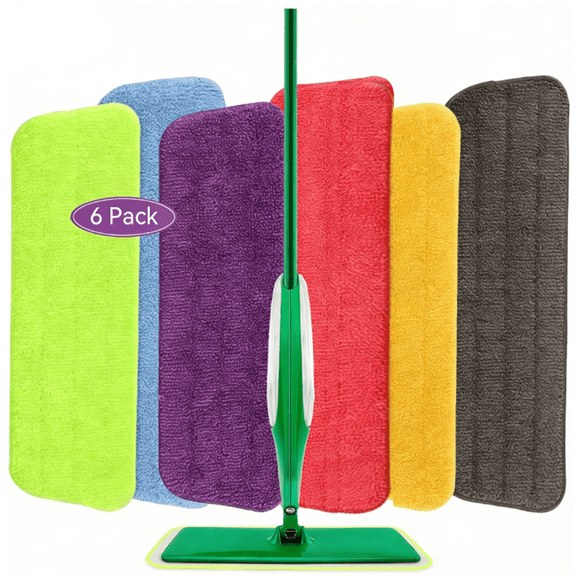 Upgraded Mop Head Replacement for Libman Freedom Spray Mop, 6 Pack Washable Mops Refill Pad