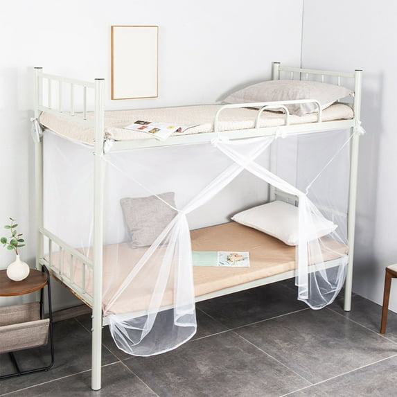 Upgraded Mosquito Net Tent for Bed One Side Opening Canopys Netting Curtain Net for Bedroom Decoration for Twin Size Without Bed Frame X