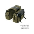 thumbnail image 1 of Upgraded Motorcycle Saddle Bags | 13x17 Inches Khaki Military Green | Canvas & Leather Construction | 2 Side Pockets | Reinforced Stress Points | 40x30cm Side Bag Size, 1 of 6