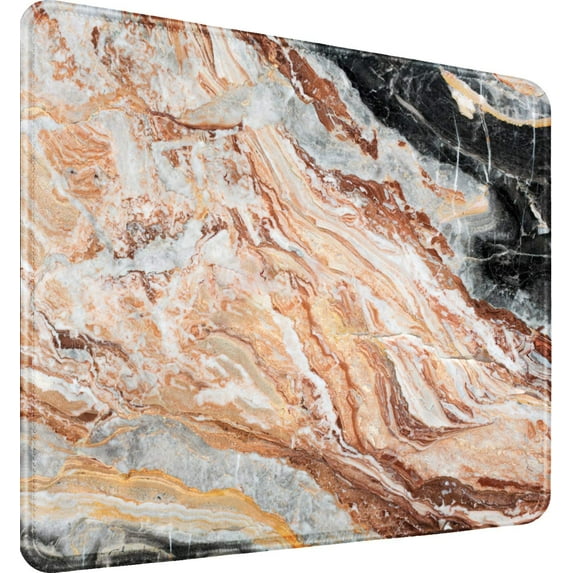 Upgraded Mouse Pad with Durable Stitched Edge,11.8"×9.8"×0.12" 30% Black Durable Mousepad,Non-Slip Rubber Base Waterproof Coating Mouse Pads for Laptop,Computer, Office,Home, Marble