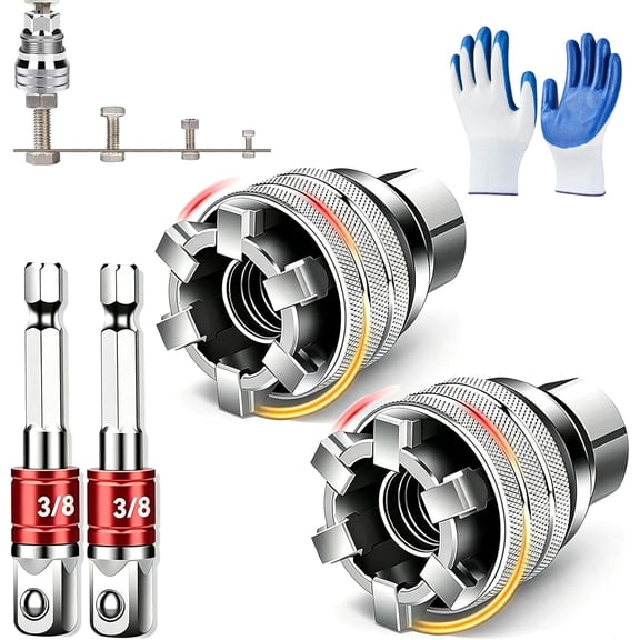 Upgraded Multi-Function Universal Socket Wrench Tool, Self Adjusting Universal Socket Wrench, 10mm-19mm Diy Universal Maintenance Tool For 3/8" Drive Ratchet Torque Wrench & Power Drill