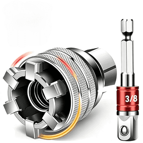 Upgraded Multi-Function Universal Socket Wrench Tool, Self Adjusting Universal Socket Wrench, 10mm-19mm Diy Universal Maintenance Tool For 3/8" Drive Ratchet Torque Wrench & Power Drill