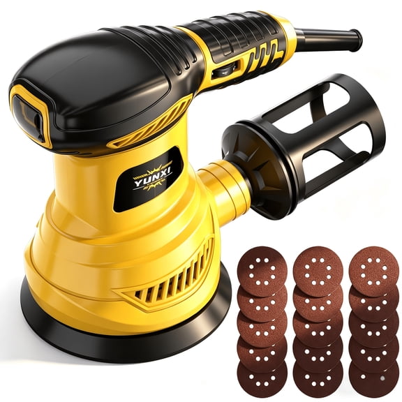 Upgraded Multifunctional Brushless Sander, Orbital & Disc Sander with Variable Speed, Ergonomic Grip & Dust Collection System for Woodworking