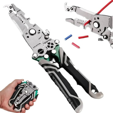 Upgraded Multifunctional Foldable Professional Wire Stripper, 18 in 1 Foldable Wire Stripper, Wire Stripper Twister/Wire Crimping tool, Electrician Pliers Tools, Wire Crimper electrician Tool
