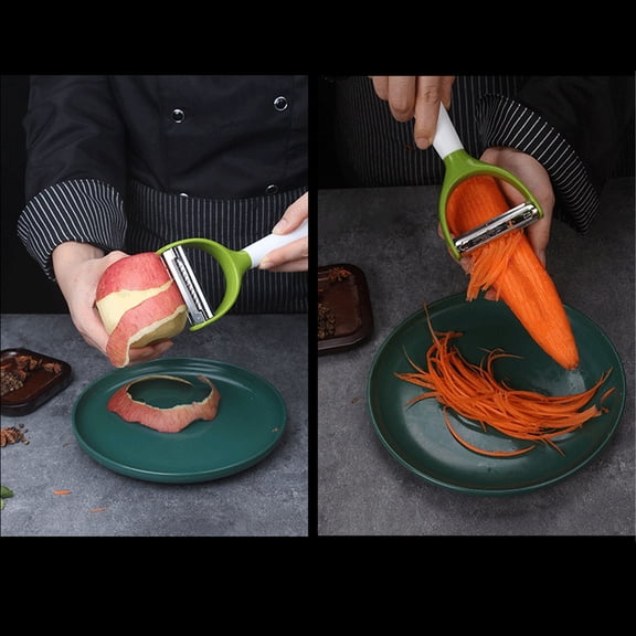 Upgraded Multifunctional Fruit Scraper Stainless Steel Multipurpose Fruit Gourd Planner Mesh Red Peeler for Vegetables and Fruits Easy Grip Handle for Efficient Peeling Z