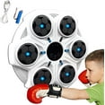 thumbnail image 1 of Upgraded Music Boxing Machine for Kids and Adults, Wall Punching Machine with Bluetooth, LED Music Punch Machine with Glove, Home Boxing Equipment for Girls Teenagers（White）, 1 of 7