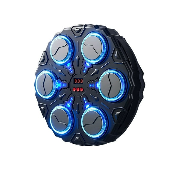 Upgraded Music Boxing Machine with LED Punch Counter, 3 Modes & 3 Sounds, Built-in Music Speaker & Cool Lights for Interactive Home Workout, Wall Mount Fitness Game for Family