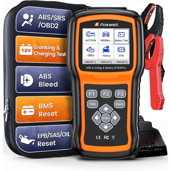 Upgraded from NT630 Plus, 2026 NT630 Pro 2-in-1 ABS SRS Scan Tool & Battery Tester, OBD2 Scanner with 12V Battery Load Analyzer(100-3000CCA), ABS Bleed, BMS/Oil/SAS/EPB Reset, Live Data