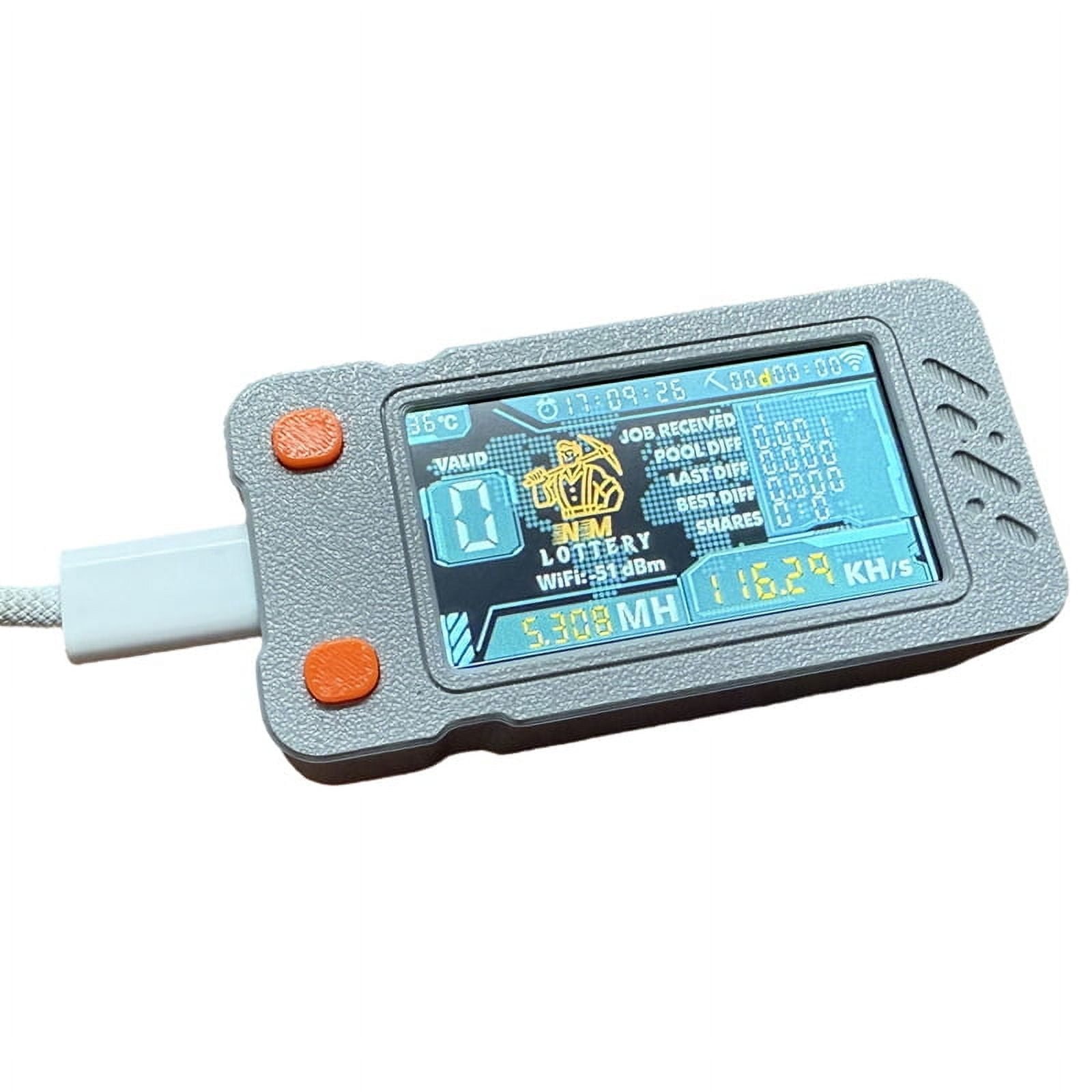 Upgraded Nerdminer Miner 117KH/S with Color Screen Mini Bitcoin BTC Solo  Lottery Mining ywm58