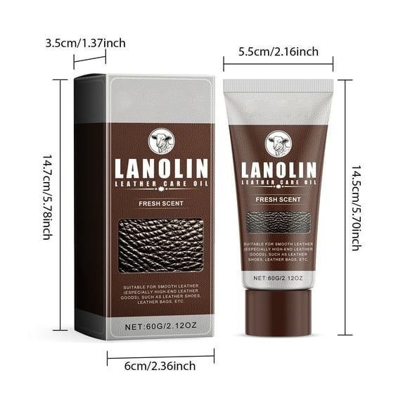 Upgraded Nourishing Leather Wax Oil Polish For Shoes Bags Chairs Leather Products Cleaning Maintenance Polish 60g M
