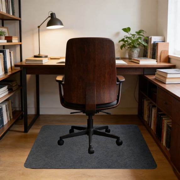 Upgraded Office Chair Mat For Hardwood Floor Under Desk Computer Rolling Chair Mat For Wood Tile Floor Non Slide Heavy Duty Desk Rug Polyester Hard Floor Protector S