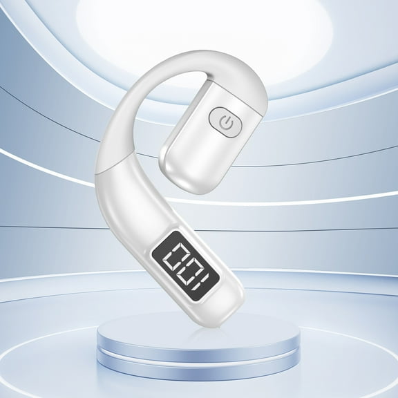 Upgraded Open Ear Headphones Bluetooth 5.3 Air Conduction Wireless Headphones Sport Earbuds with Premium Sound, 32 EQs via APP, Dual-Mic Call Noise Reduction Earphones with Hair Band for Cycling