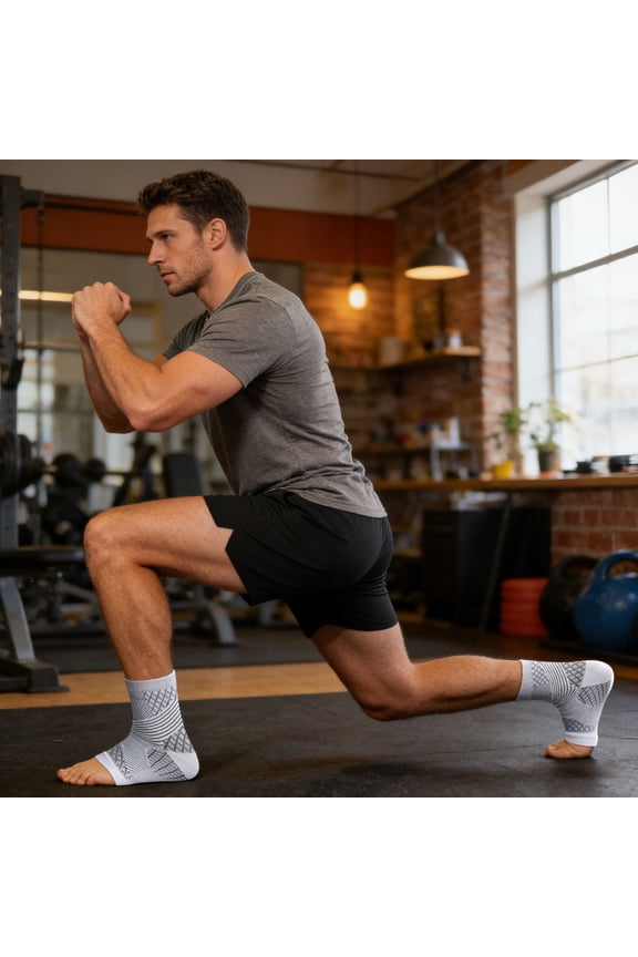 Upgraded Open-Toe Ankle Compression Socks, Breathable Ankle Support Brace for Sports, Injury Recovery & Stability, Outdoor Compression Foot Sleeve for Men & Women
