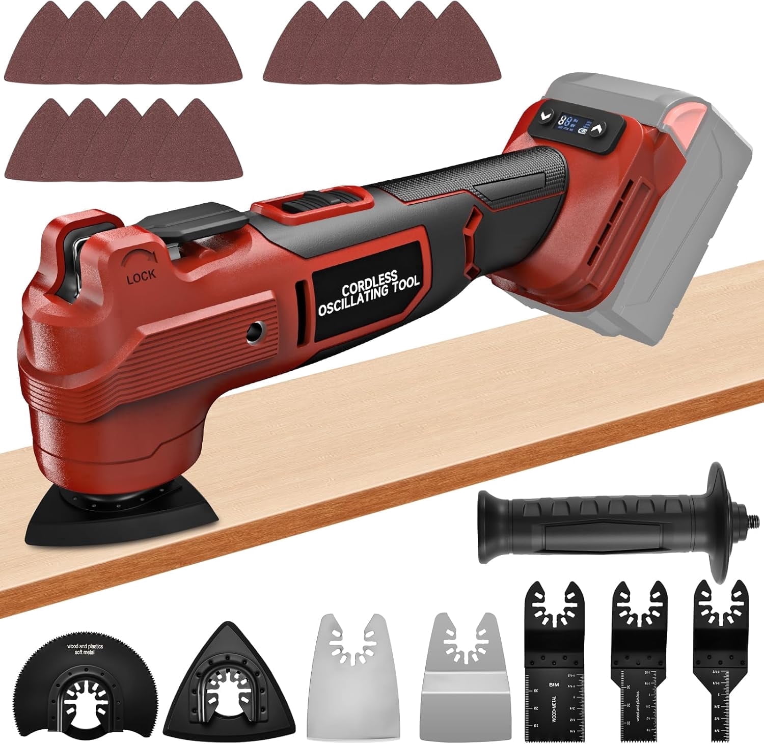 Upgraded Oscillating Multi Tool Compatible with Milwaukee 18V Max Battery, Cordless Oscillating Tool with Brushless Motor 20000 OPM, 7 Gear for Cutting, Sanding, Scraping, Tool Only Visit the CAMXTOO