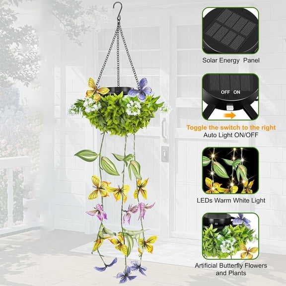 Upgraded Outdoor Artificial Plant Solar Climber Lamp