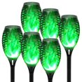 thumbnail image 1 of Upgraded Outdoor LED Lights, 6 Pack Solar Lights for Outside with Flickering Flame, Solar Torch Flame Lights, Mini Solar Landscape Lights Waterproof for Pathway Porch Yard Decorations, 1 of 8