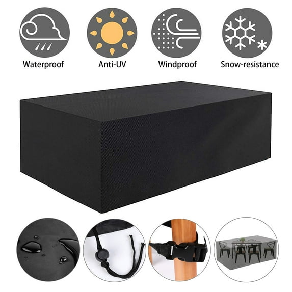 Upgraded Outdoor Patio Table Cover Heavy Duty 420DWaterproof Dustproof Protector