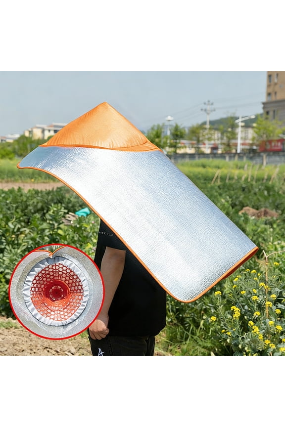 Upgraded Outdoor Ponchos Hat Cape Sun Hat With Cape Rain Sun Wind Proof Fishing HatWide Brims Hooded Hat For Men Women Waterproof Breathable Hiking Gardening E