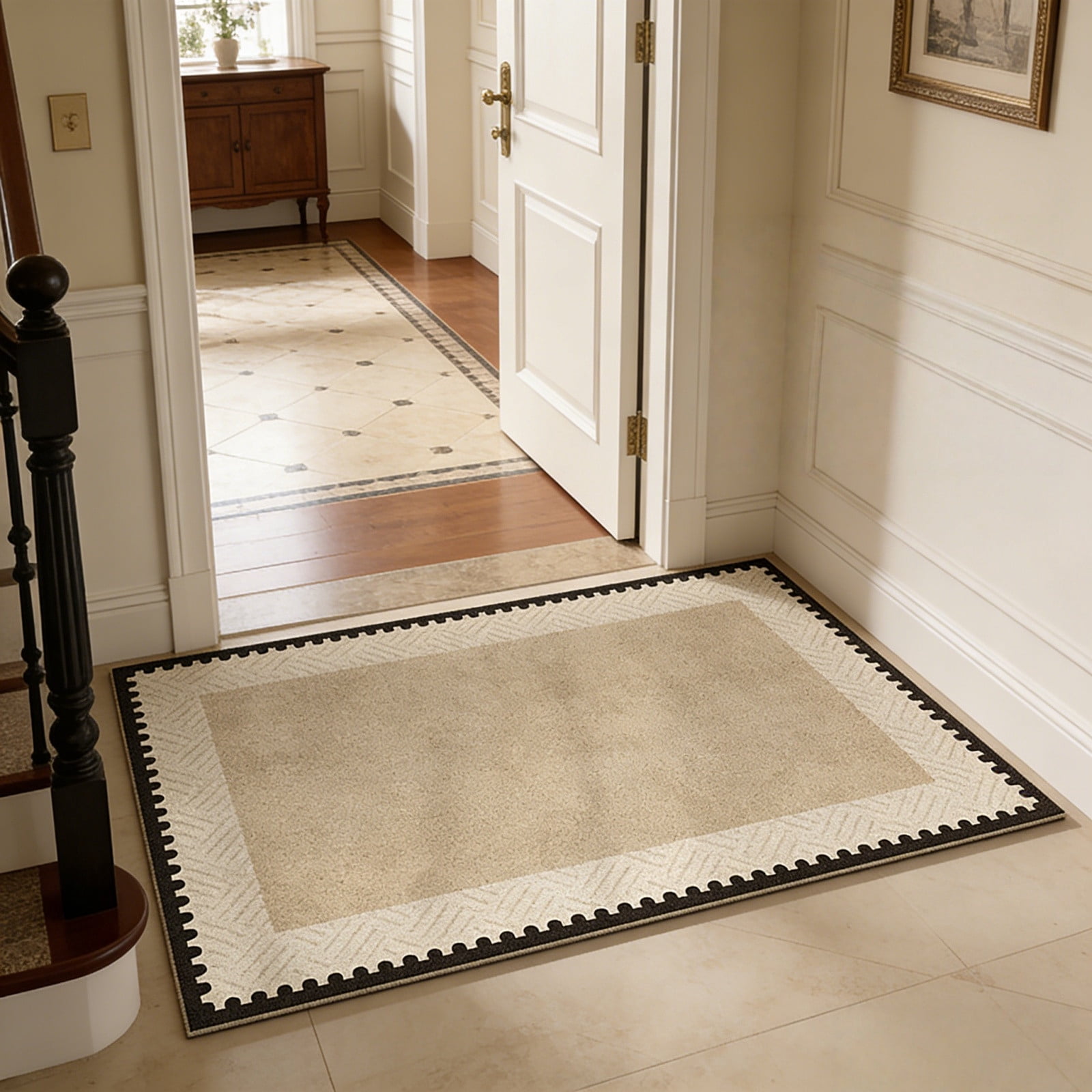 Upgraded Outdoor Rug, Washable Non-Slip Rugs for Entryway, Indoor Outdoor Farmhouse Rug Modern Carpet Door Mat Area Rug for Patio Bedroom Living Room Kitchen Porch 20"x31"