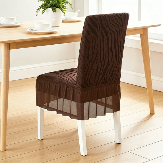 Upgraded Overall Coverage Jacquards Hotel Chair Covers Thickened Elastic One Pieces Chair Covers Skirt-style Dining Chair Covers Suitable For Home Decoration A
