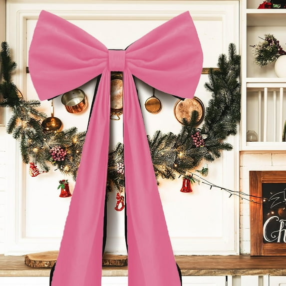 Upgraded Oversized Velvet Bow Christmas Tree Toppers Home Holiday Party Decoration Wedding Indoor Outdoor W