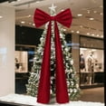 thumbnail image 1 of Upgraded Oversized Velvet Bow Christmas Tree Toppers Home Holiday Party Decoration Wedding Indoor Outdoor Y, 1 of 9