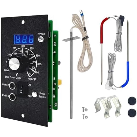 Upgraded PID Digital Pro Control Board Replacement (Item# BAC365) for Traeger Pellet Pro Gen 1 Pellet Grill and Smoker, with RTD Temperature Probe Sensor + Meat Temperature Probe$$Garden & Patio