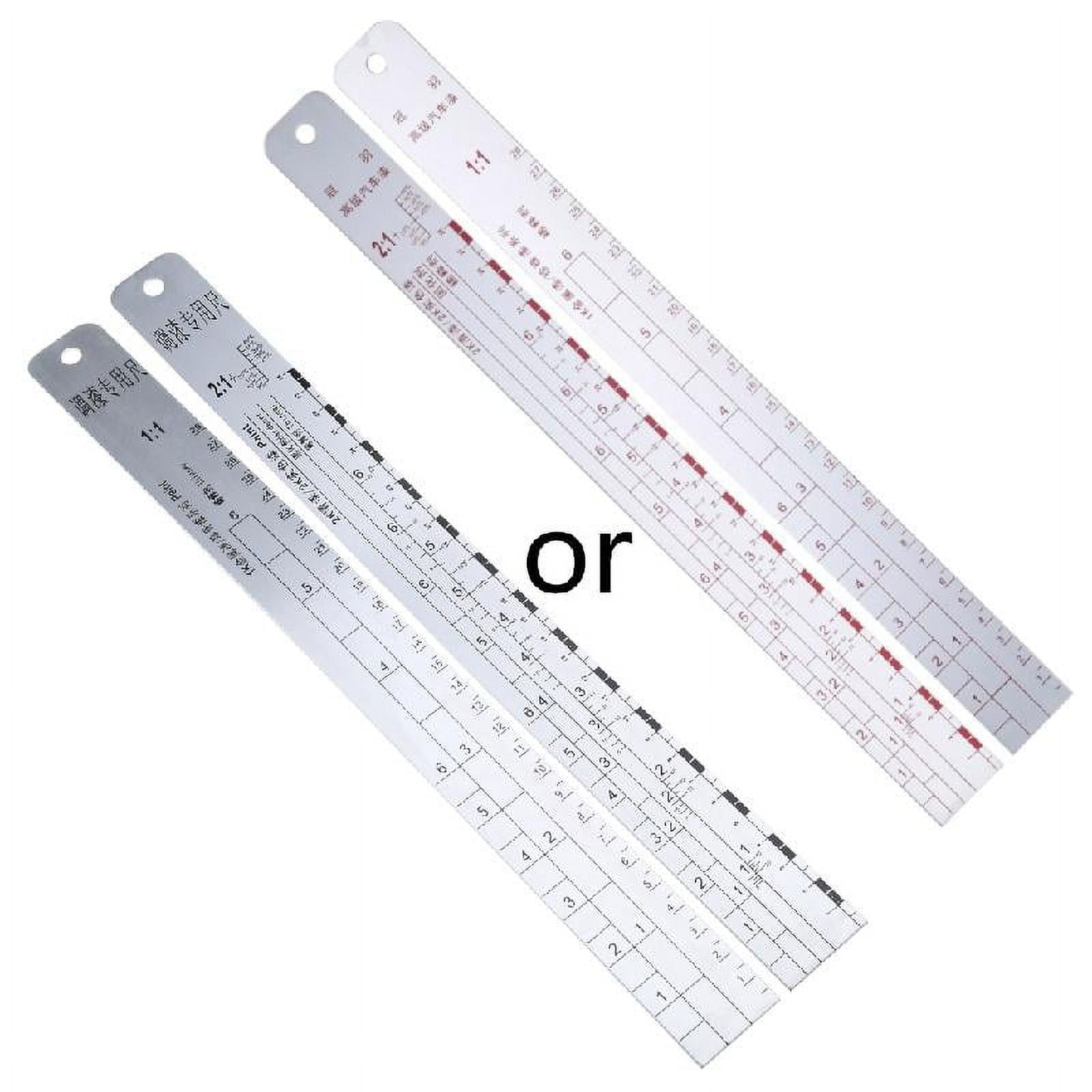 Upgraded Paint Mixing Ratio Ruler Stainless Steel Lightweight Paint ...