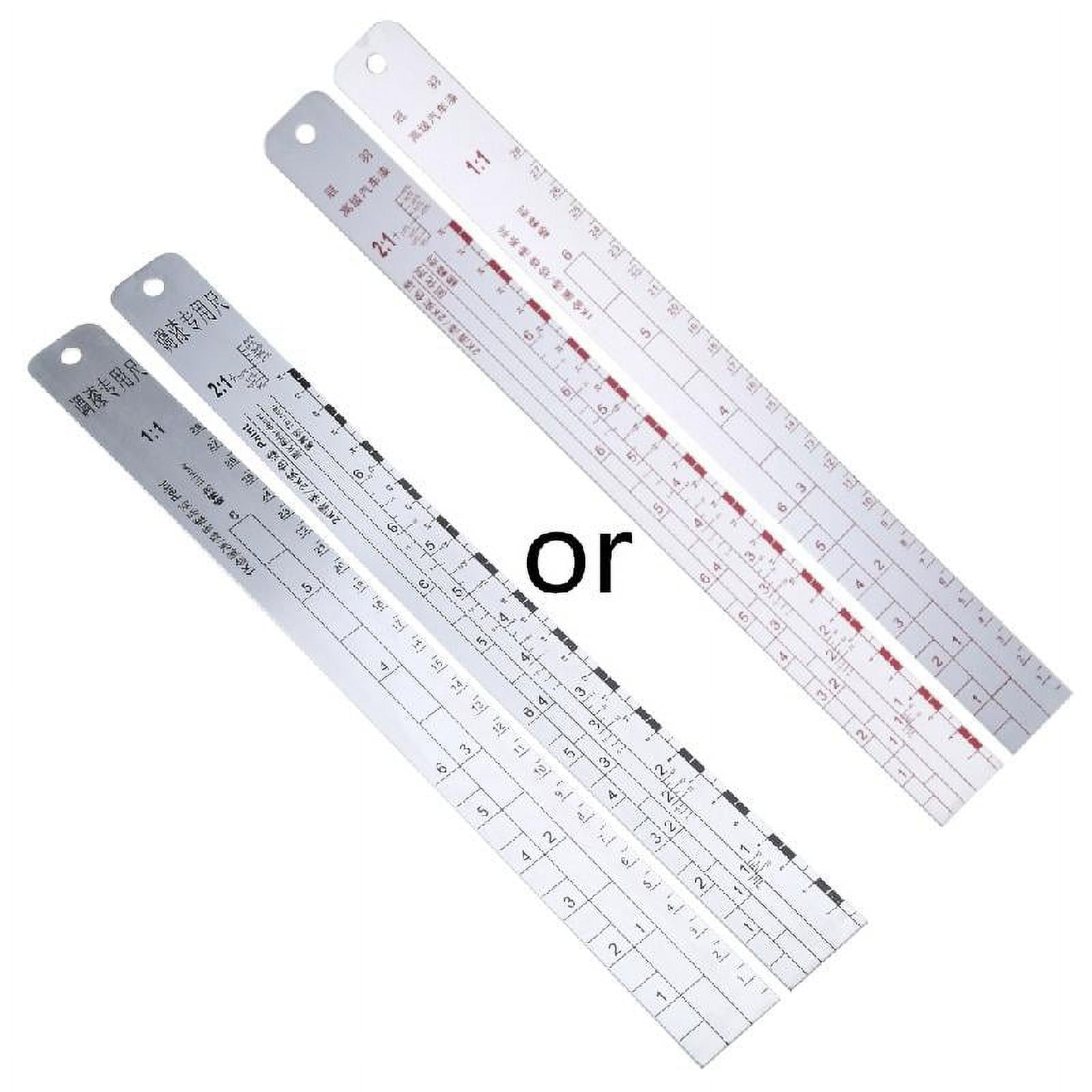 Upgraded Paint Mixing Ratio Ruler Stainless Steel Lightweight Paint Stick Suitable for Auto